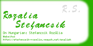 rozalia stefancsik business card