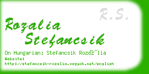 rozalia stefancsik business card